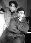 藤子・A・不二雄（左）と手塚治虫（右）の若い頃（昭和29年撮影）